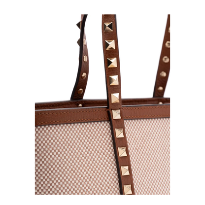 Rockstud Medium Canvas Handbag - Two Tone - Image 2