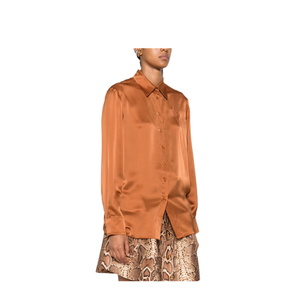 Hypnotic Satin Shirt Olive - Image 3