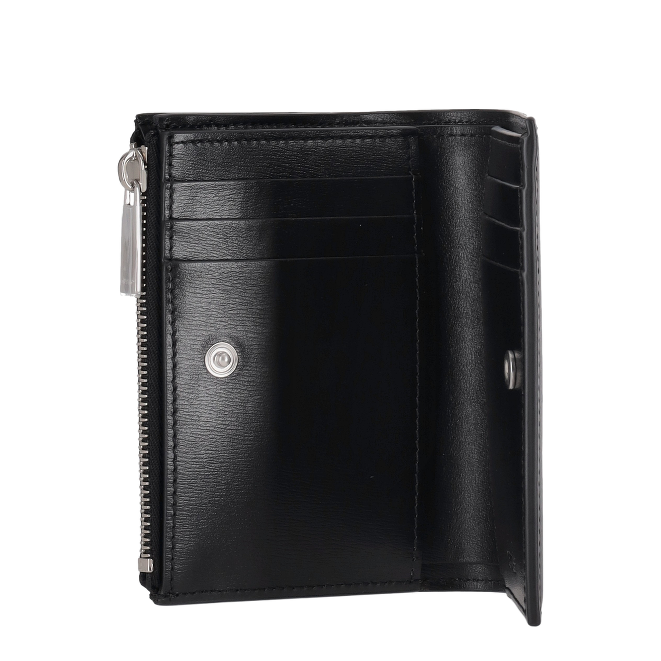 Jitney Zipped Bifold Quote Black - White - Image 4