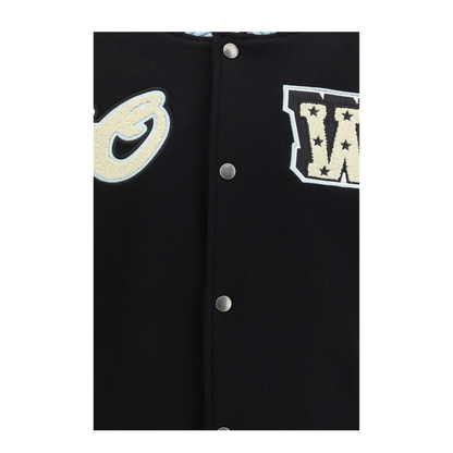 Star-Logo Varsity Bomber Jacket - Image 3