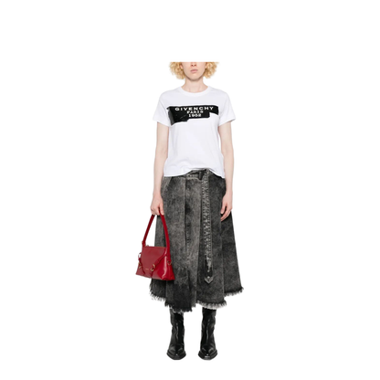 Cotton T-Shirt with Tape Print - Image 6