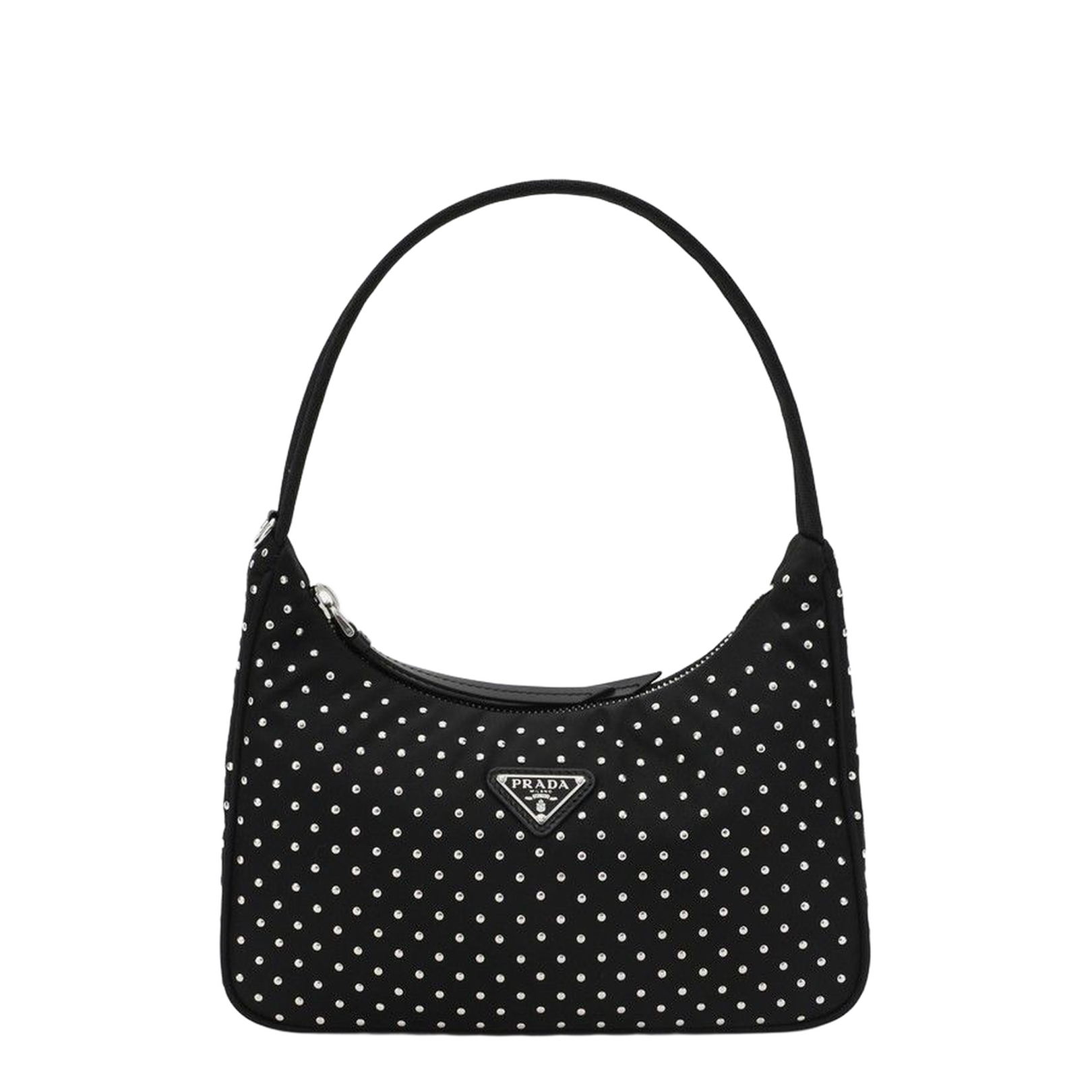 Black Re-Edition Handbag with Studs - Image 1
