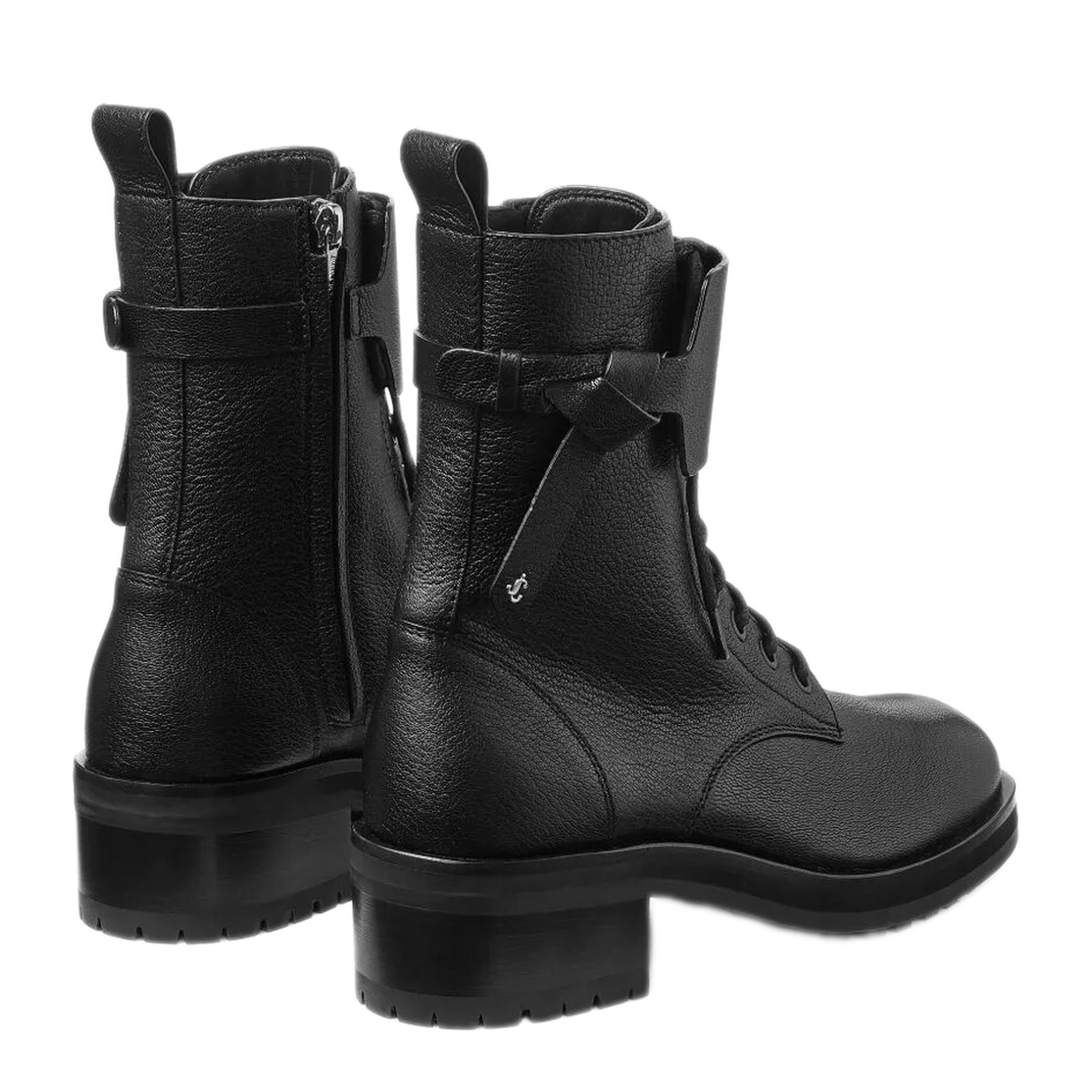 Leather Lace-Up Combat Boots - Image 3
