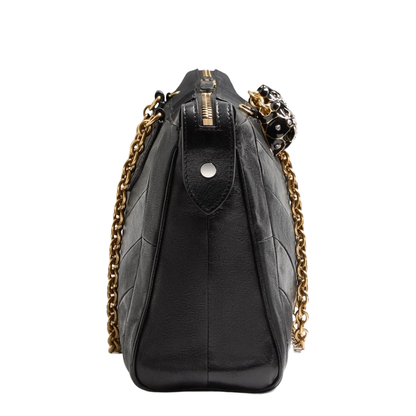 Panthea Nappa Leather Shoulder Bag - Black - Image 5
