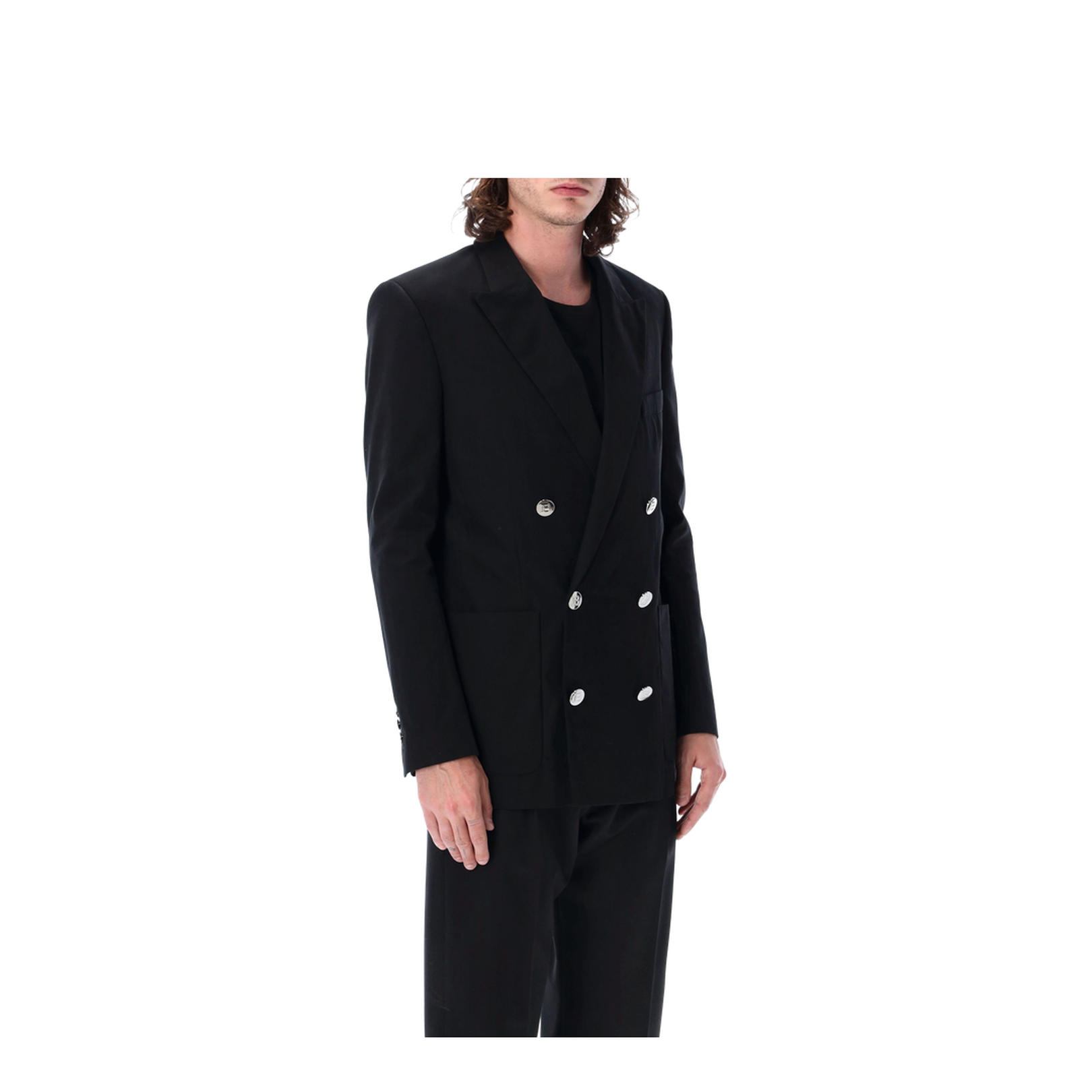 Double-Breasted Jacket Black - Image 3