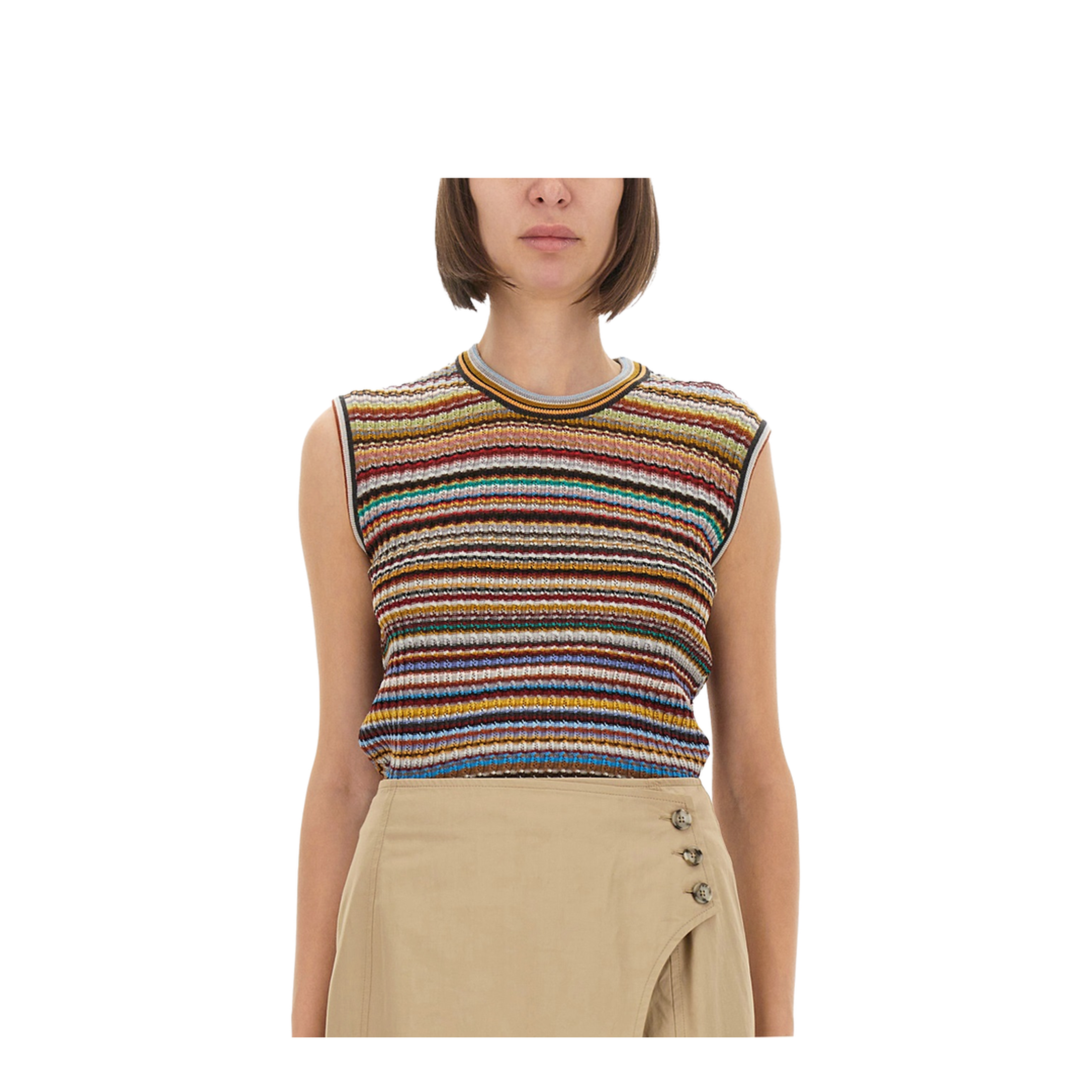 Signature Stripe Knit Vest - Image 3