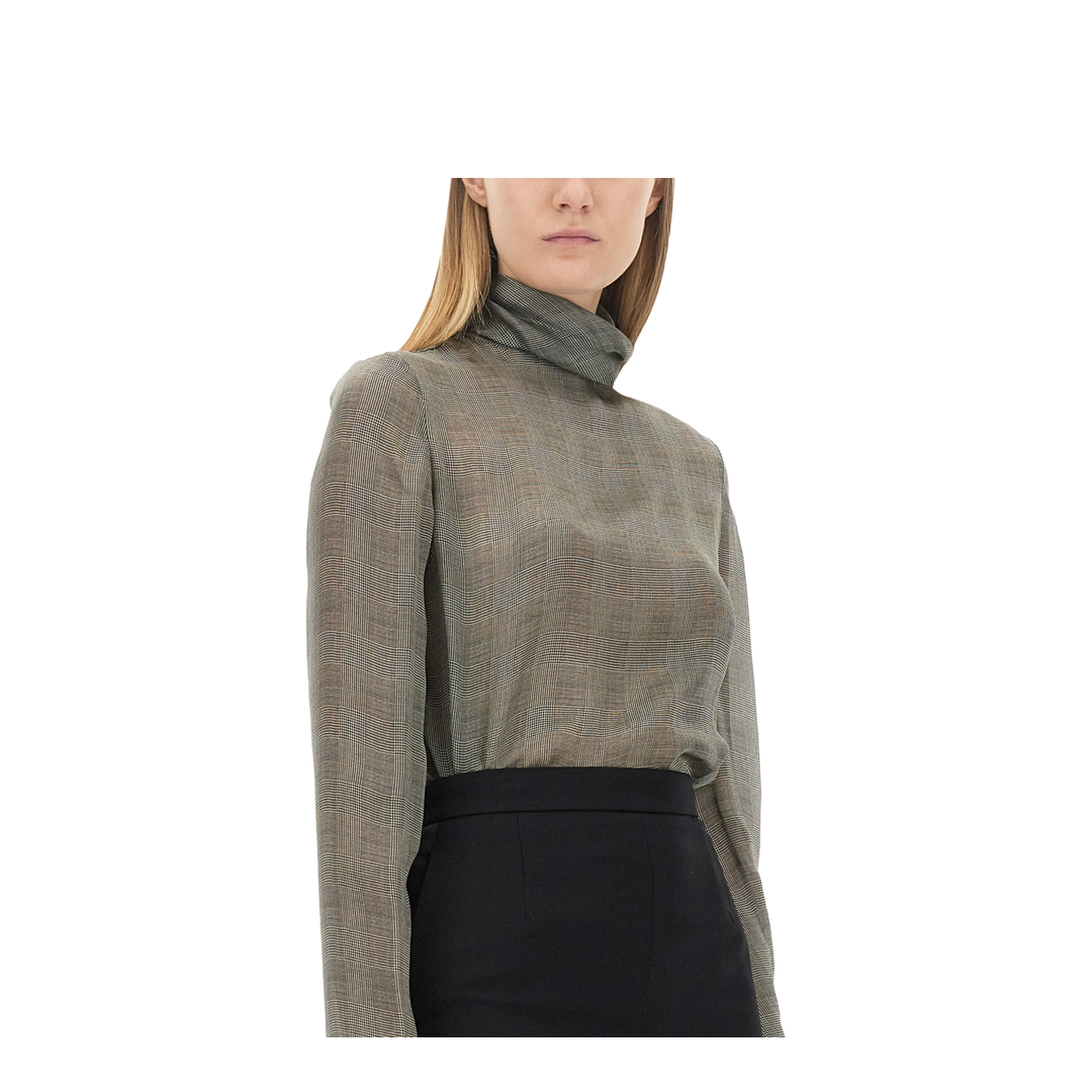 Silk Charmeuse Turtleneck Blouse - Image 4