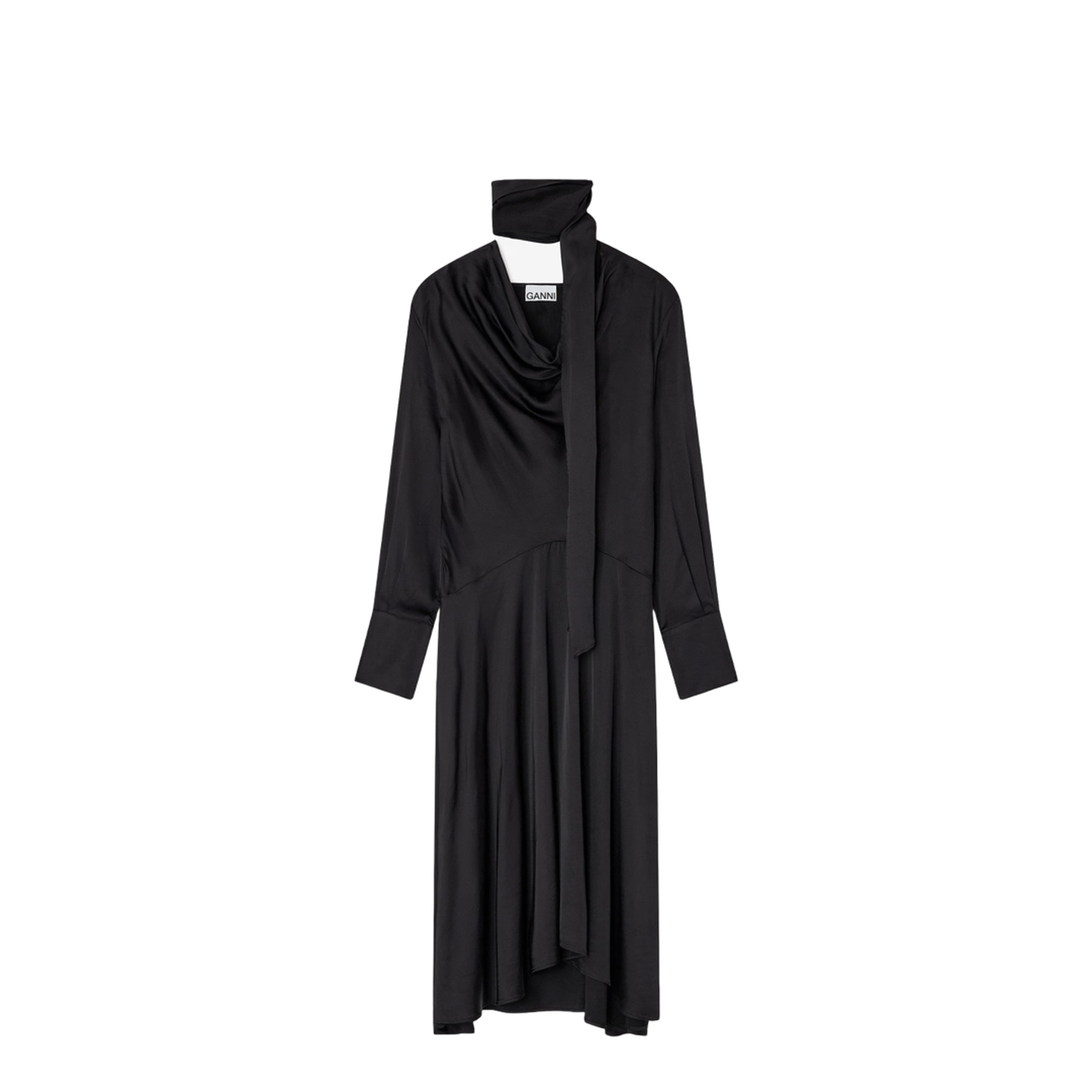 MIDI DRESS WITH SCARF - Image 1