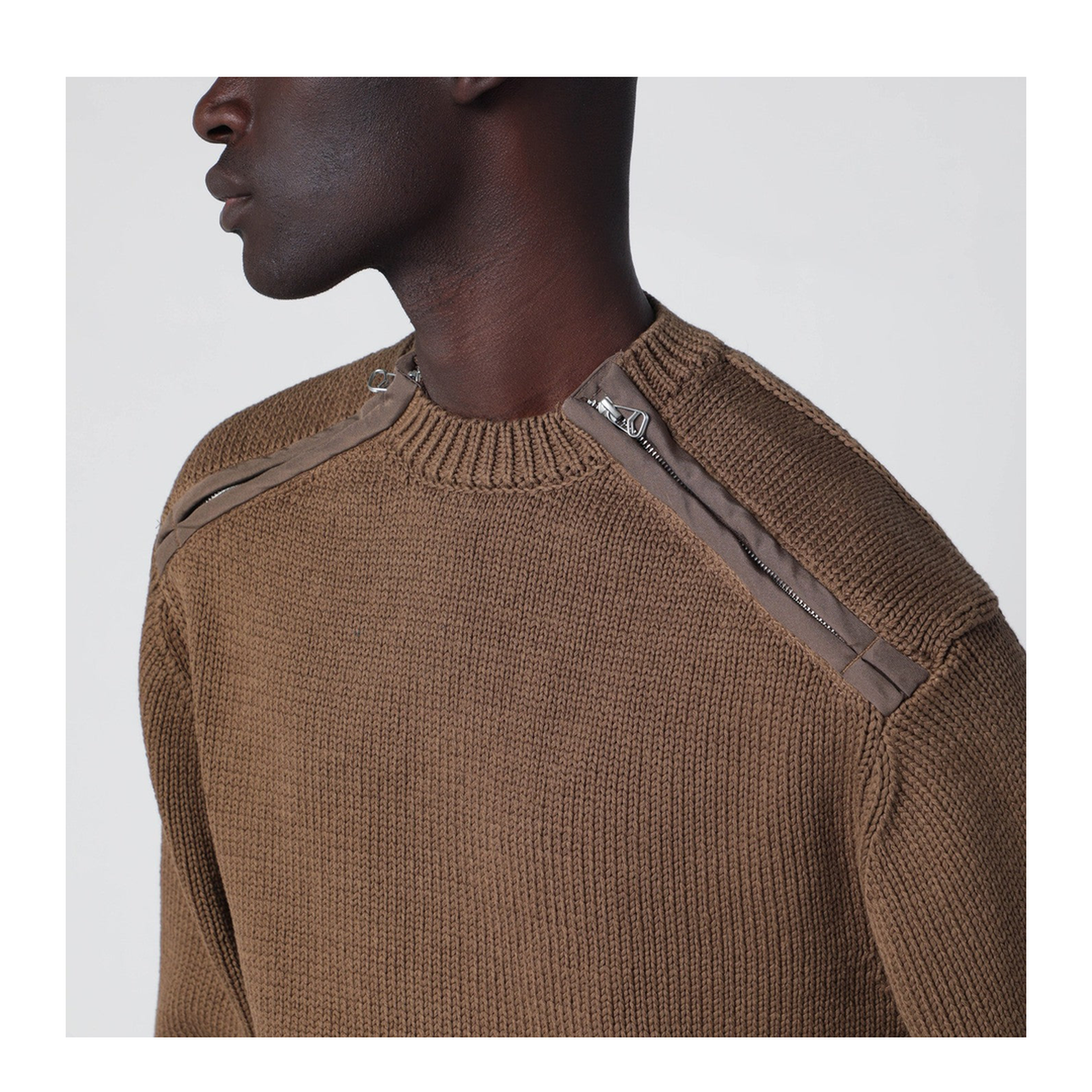 Shoulder-Zip Detail Sweater - Image 2