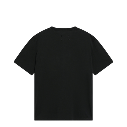 Taped Cotton Jersey T-Shirt In Black - Image 2