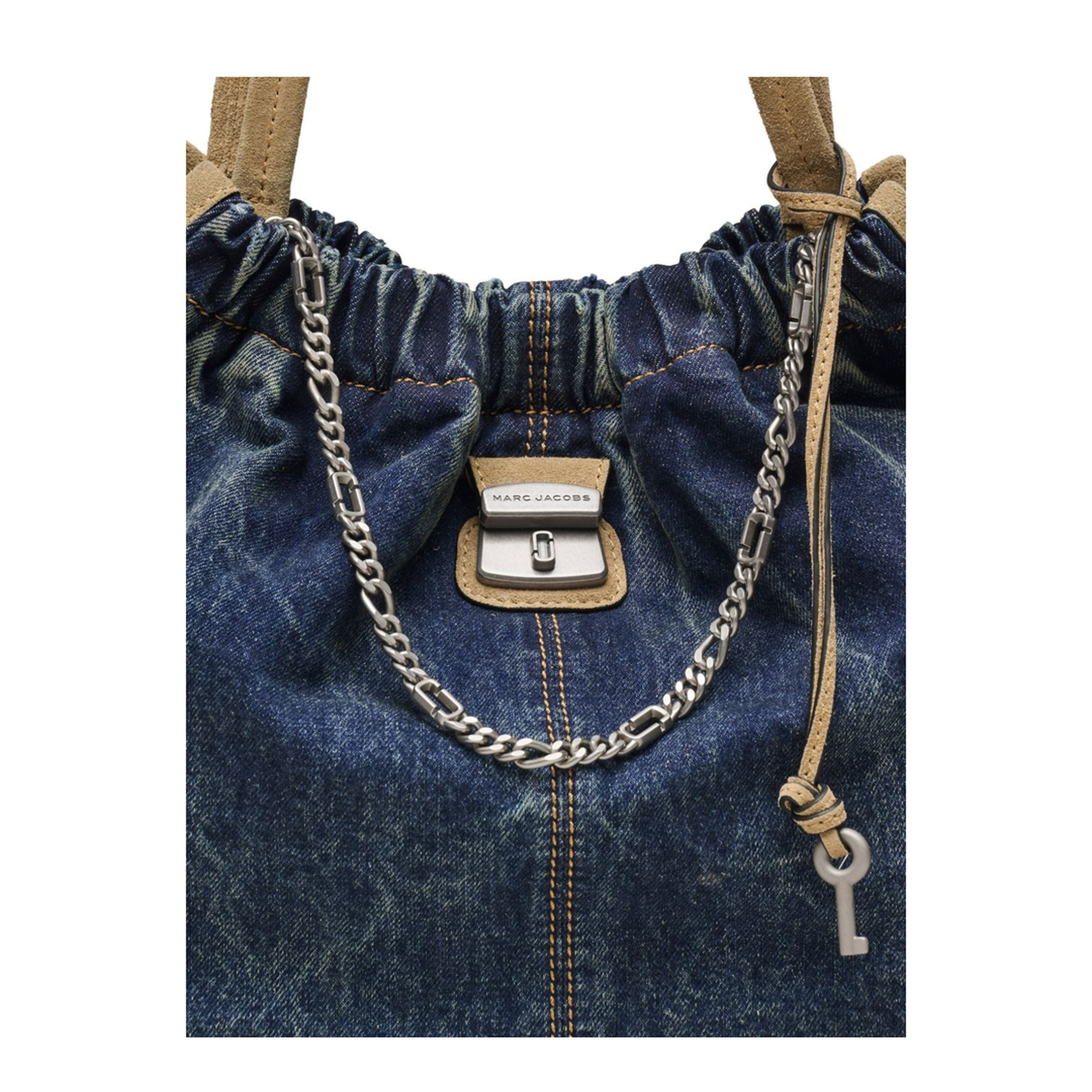 The Denim Suede Cristina Tote - Dark Wash Indigo - Image 2