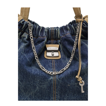 The Denim Suede Cristina Tote - Dark Wash Indigo - Image 2