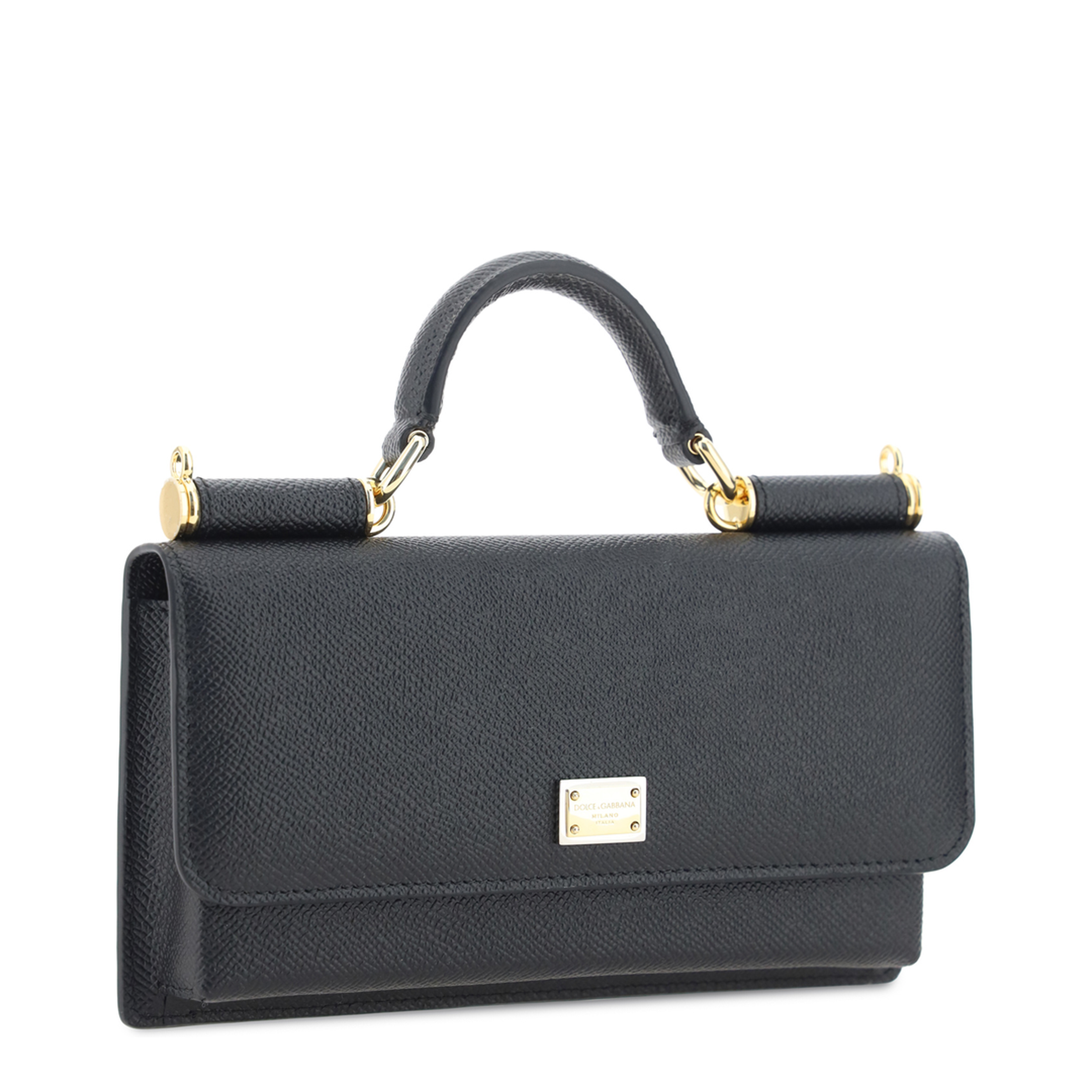 Micro Sicily UNI Calf Leather Clutch - Black - Image 2
