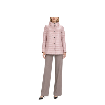 Light Pink Quilted Nylon Padded Jacket - Image 2