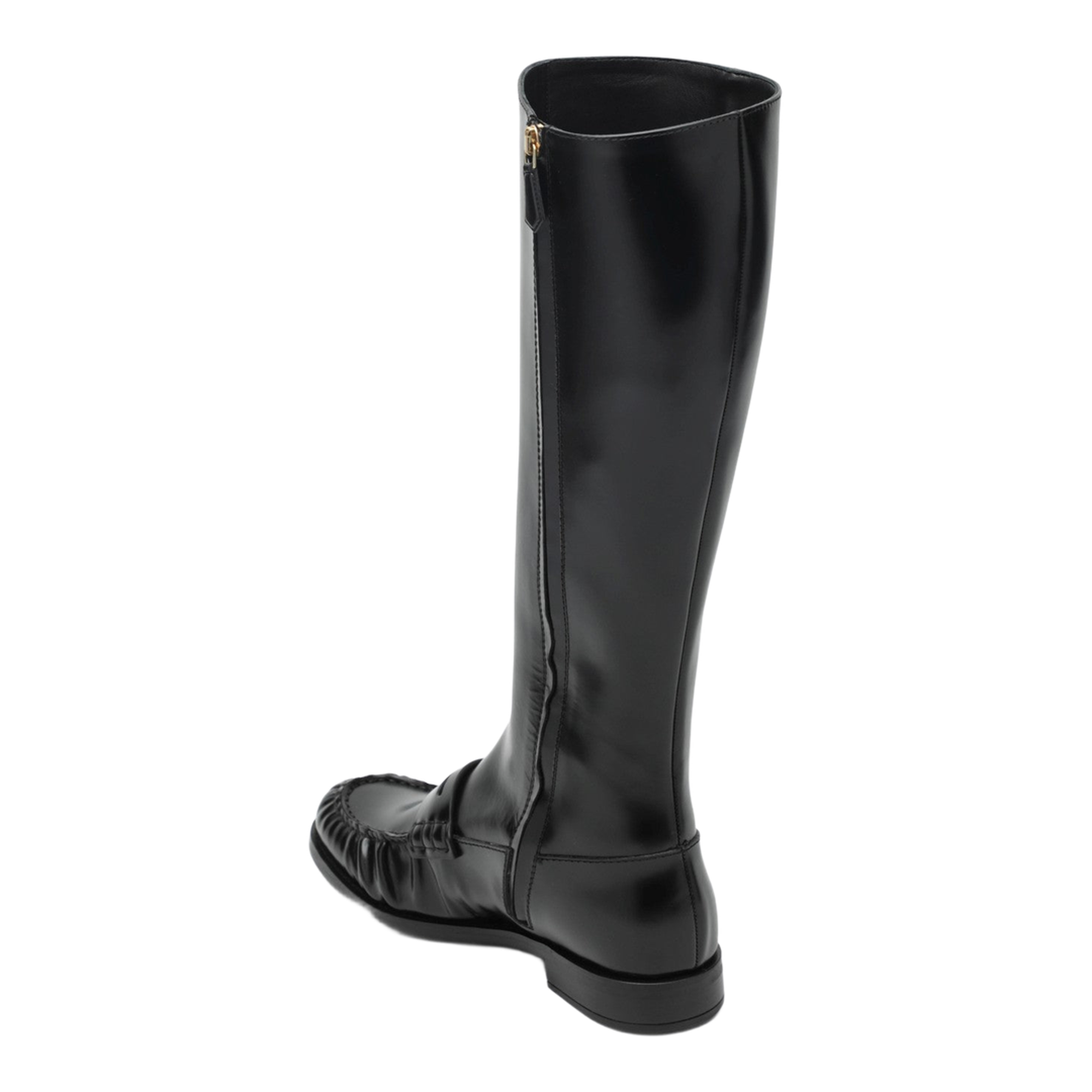 Penny Boots in Black Glossy Leather - Image 2