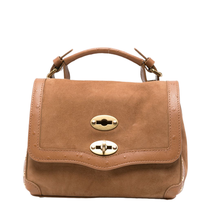 Dotta Baby Suede Leather Top-Handle Bag - Brown Dorsoduro - Image 1