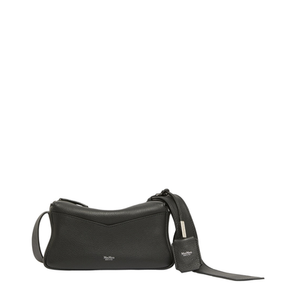 Small Calf Leather Shoulder Bag - Black - Image 1