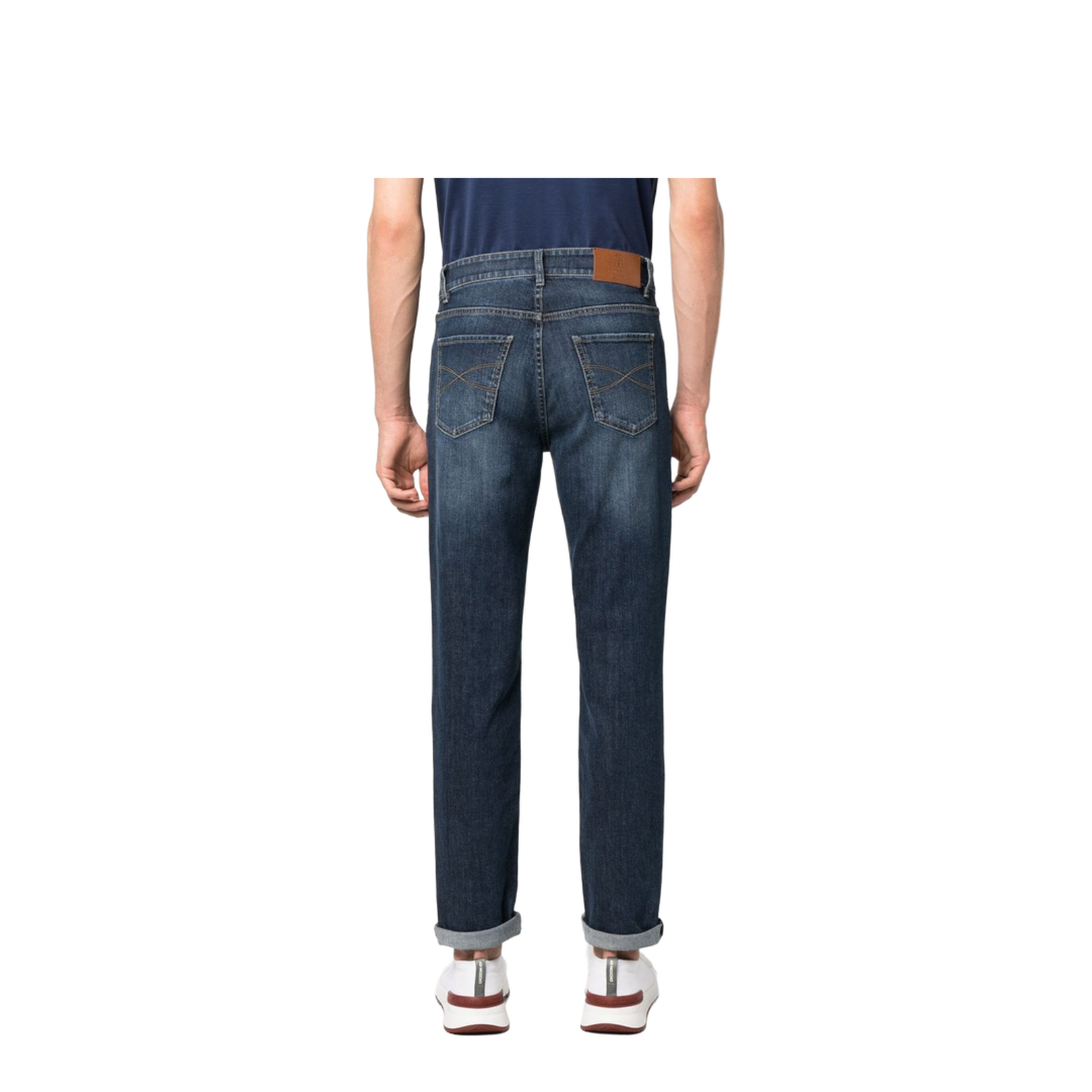 Logo Embroidery Stretch Jeans - Image 4