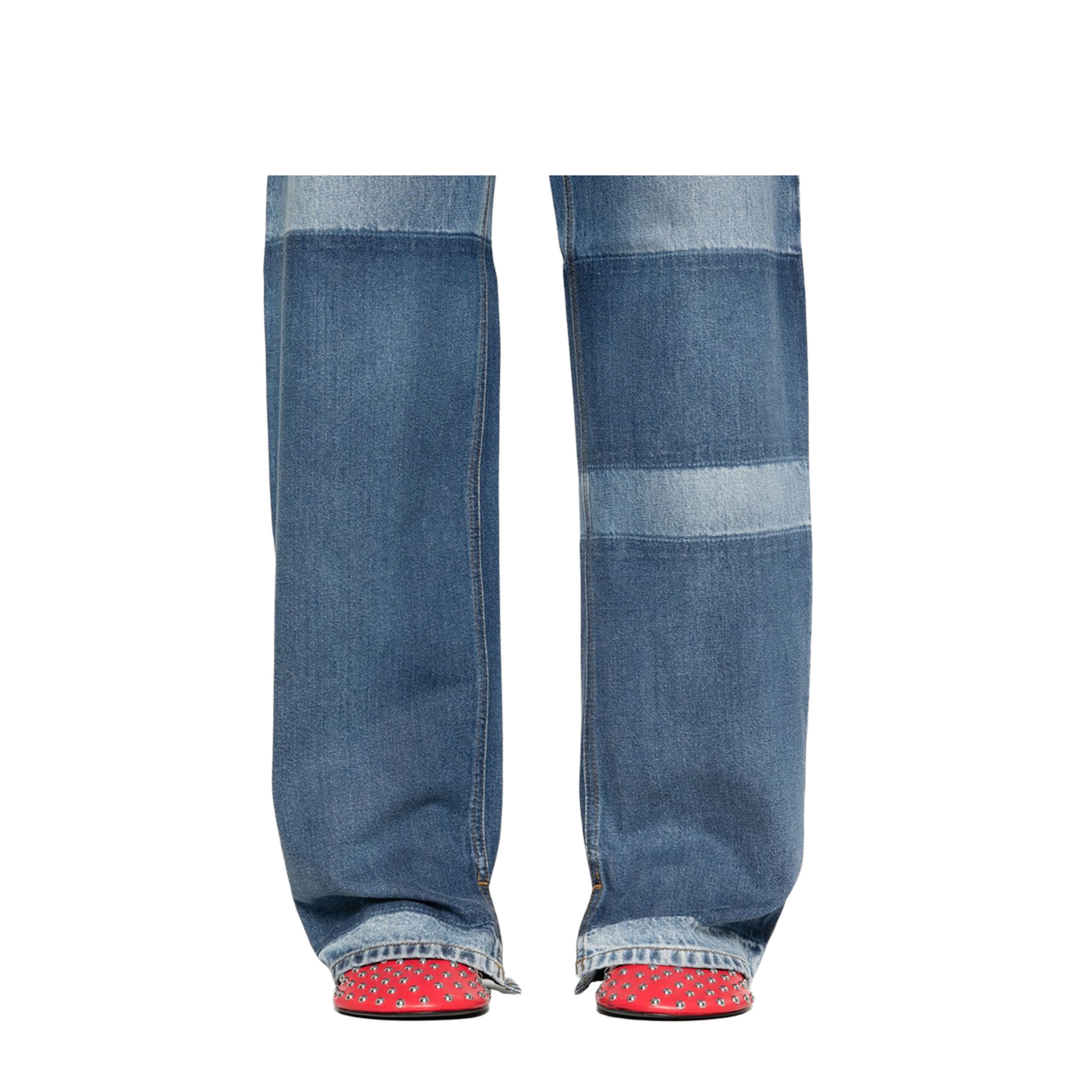 Two-toned denim pant in light blue - Image 2