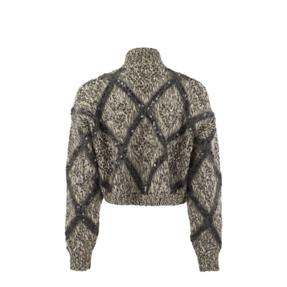 Knitted Wool Blend Cardigan - Image 2