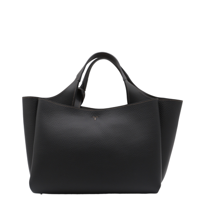 T Timeless Mini Calf Leather Tote - Black - Image 5