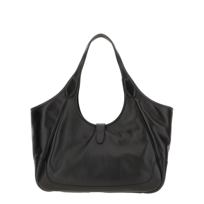 Mercato Medium Soft Leather Tote - Black - Image 3