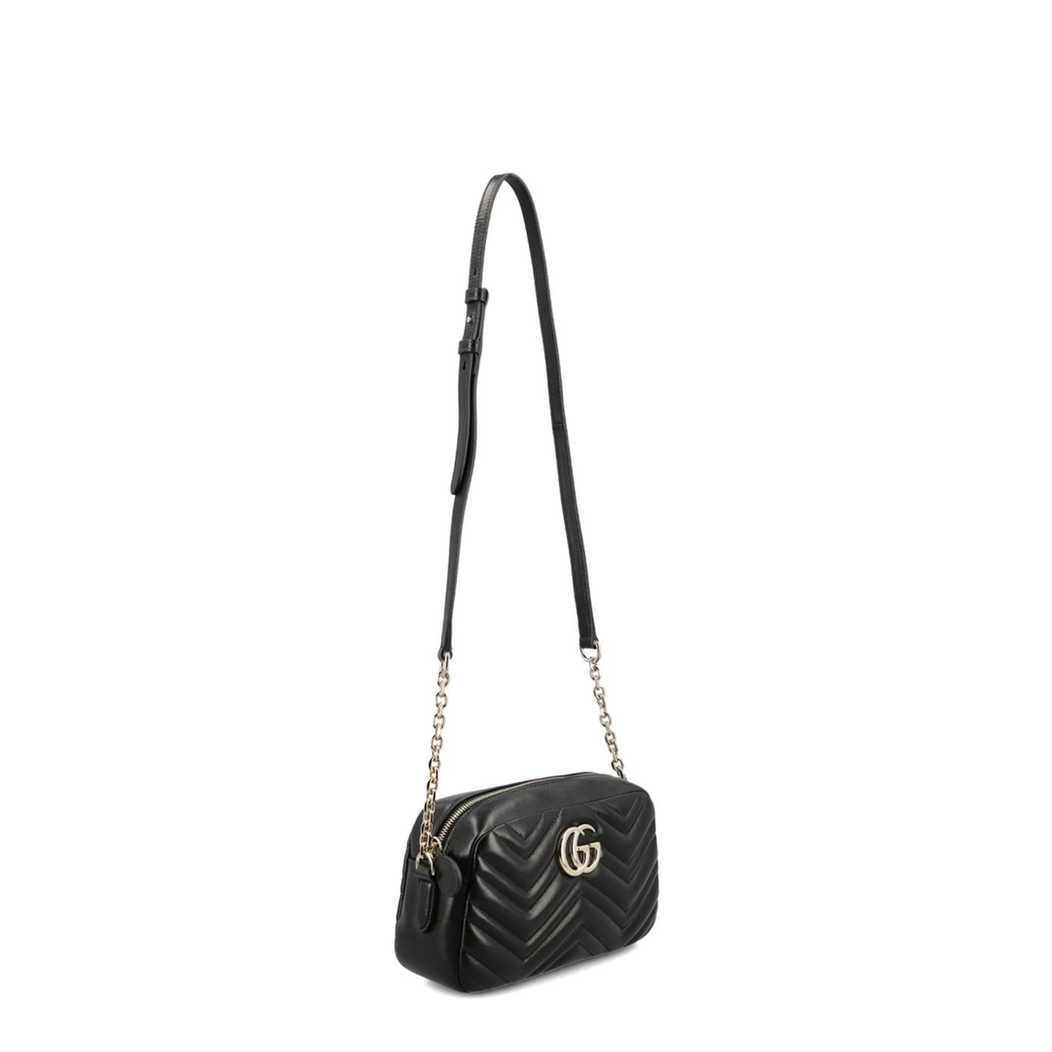 GG Marmont Small Matelassé Leather Camera Bag - Black - Image 2