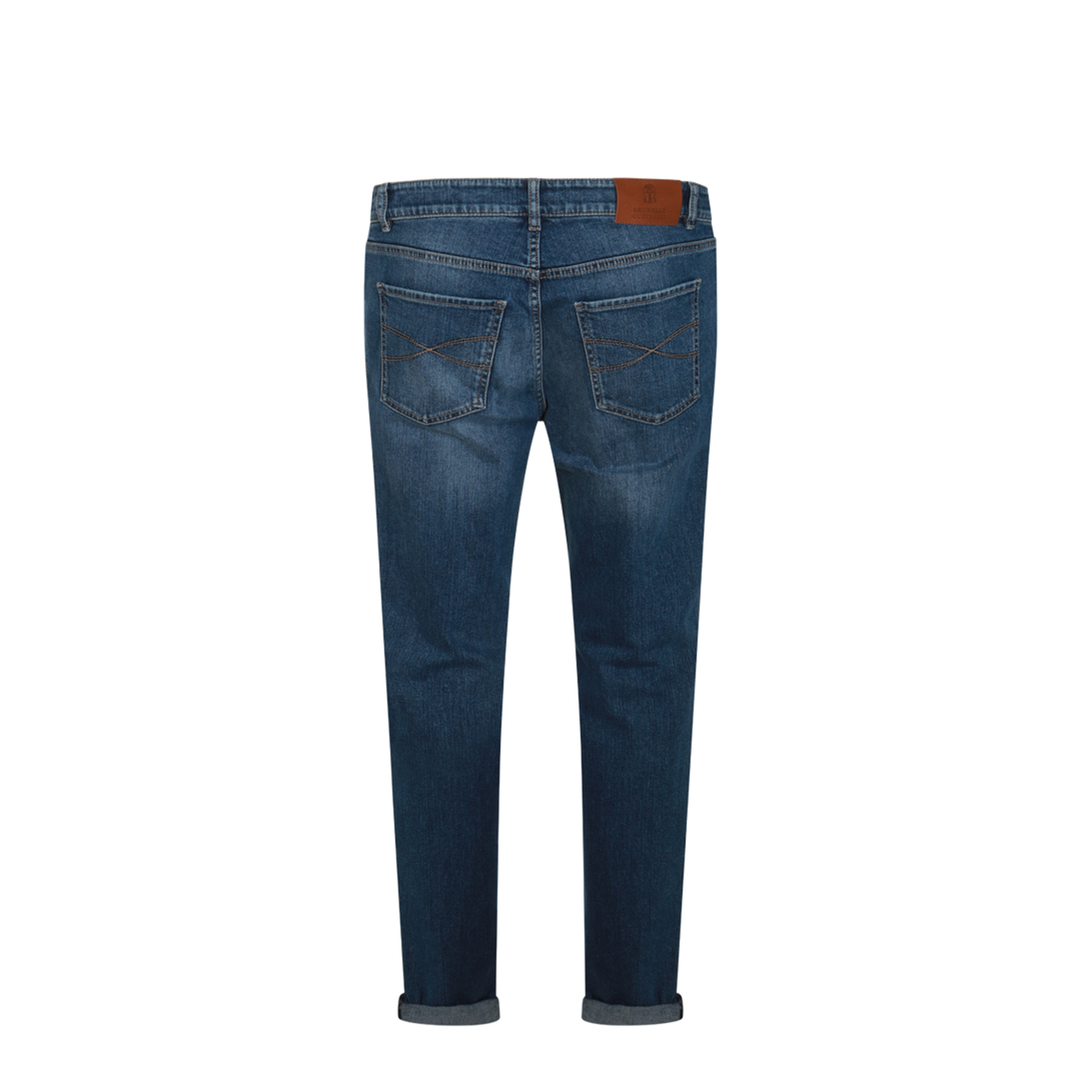 Logo Embroidery Stretch Jeans - Image 3