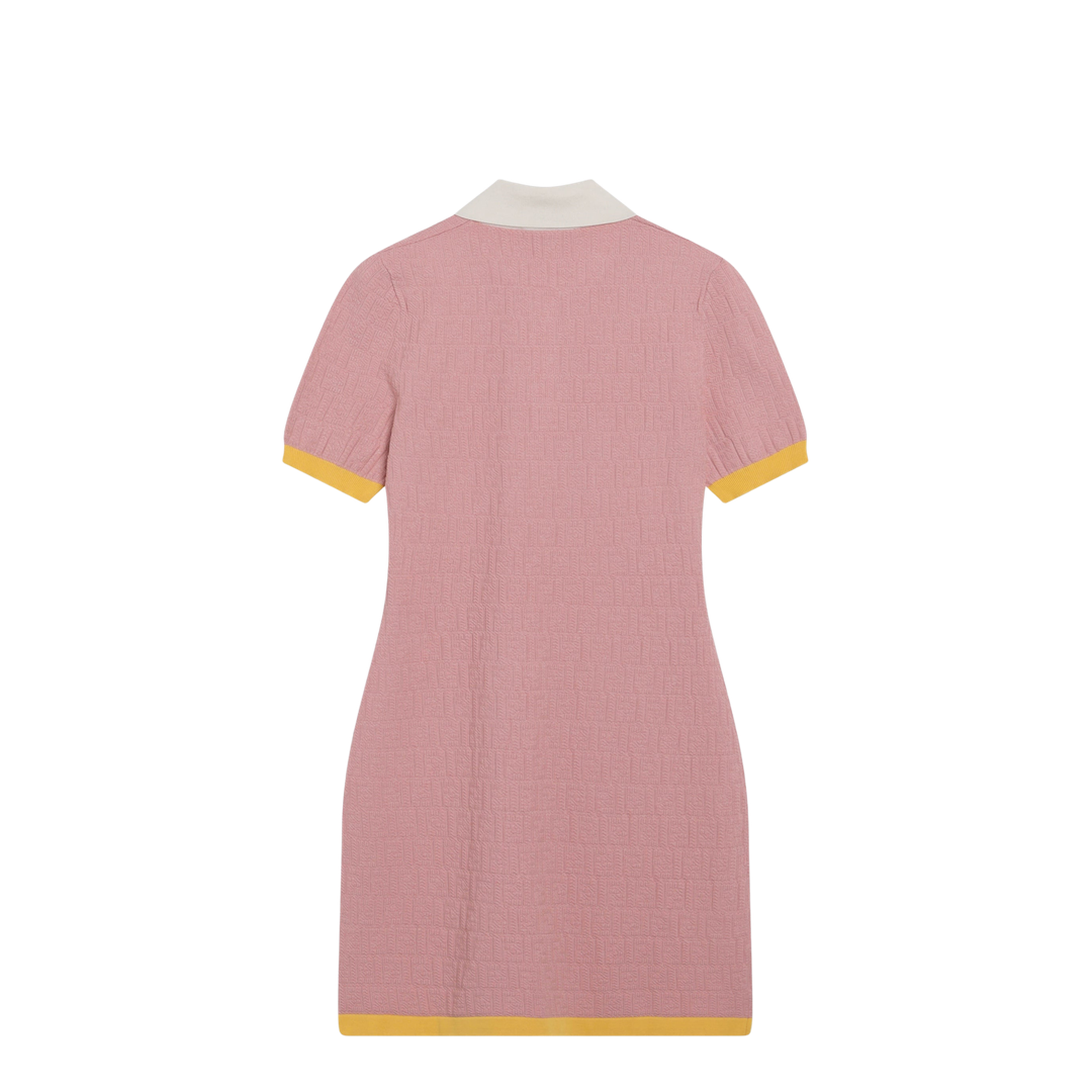 Pink Polo Dress with FF Jacquard - Image 2