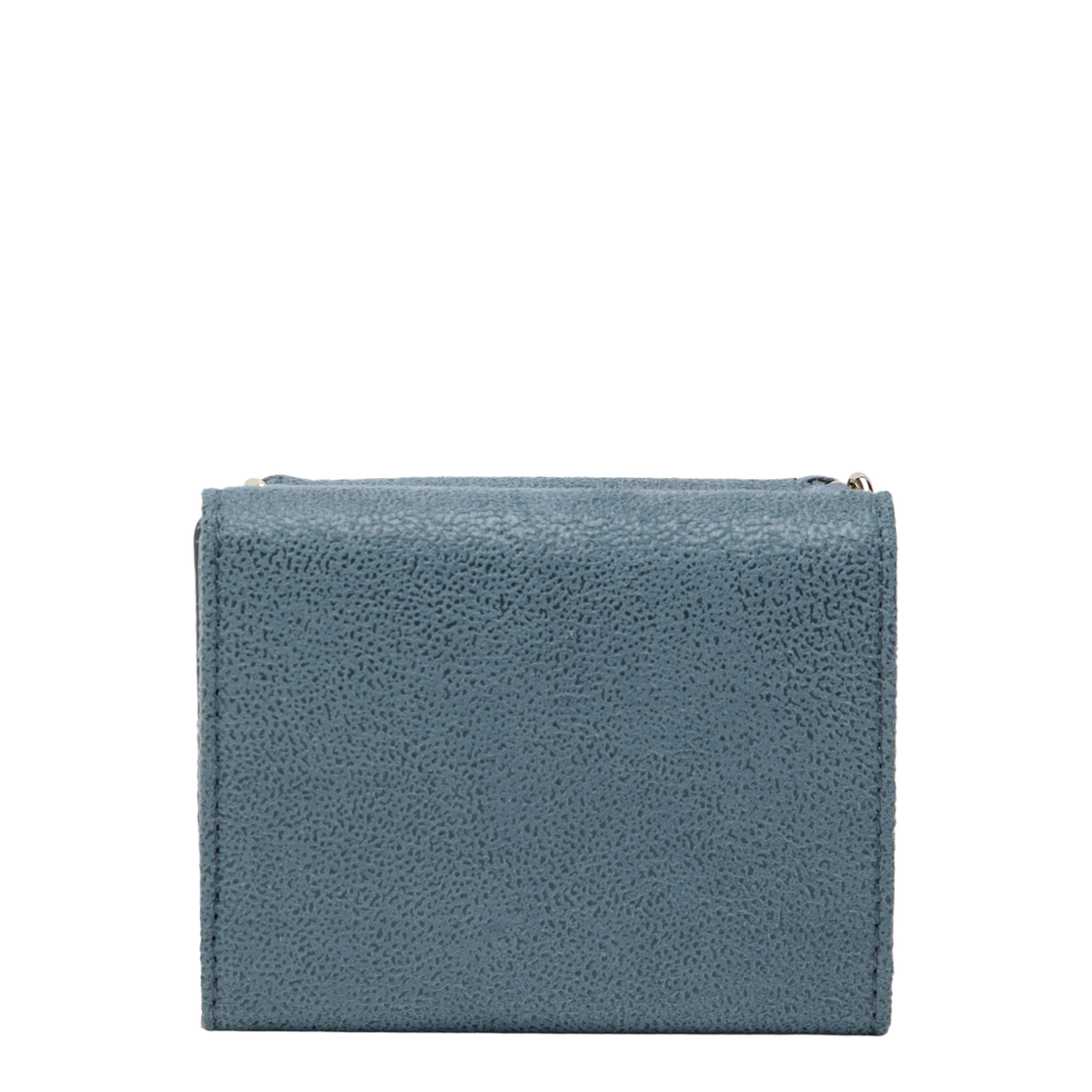 Light Blue Falabella Trifold Wallet With Chain - Image 2