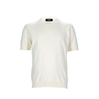 White Cotton and Cashmere Jumper - Image 1