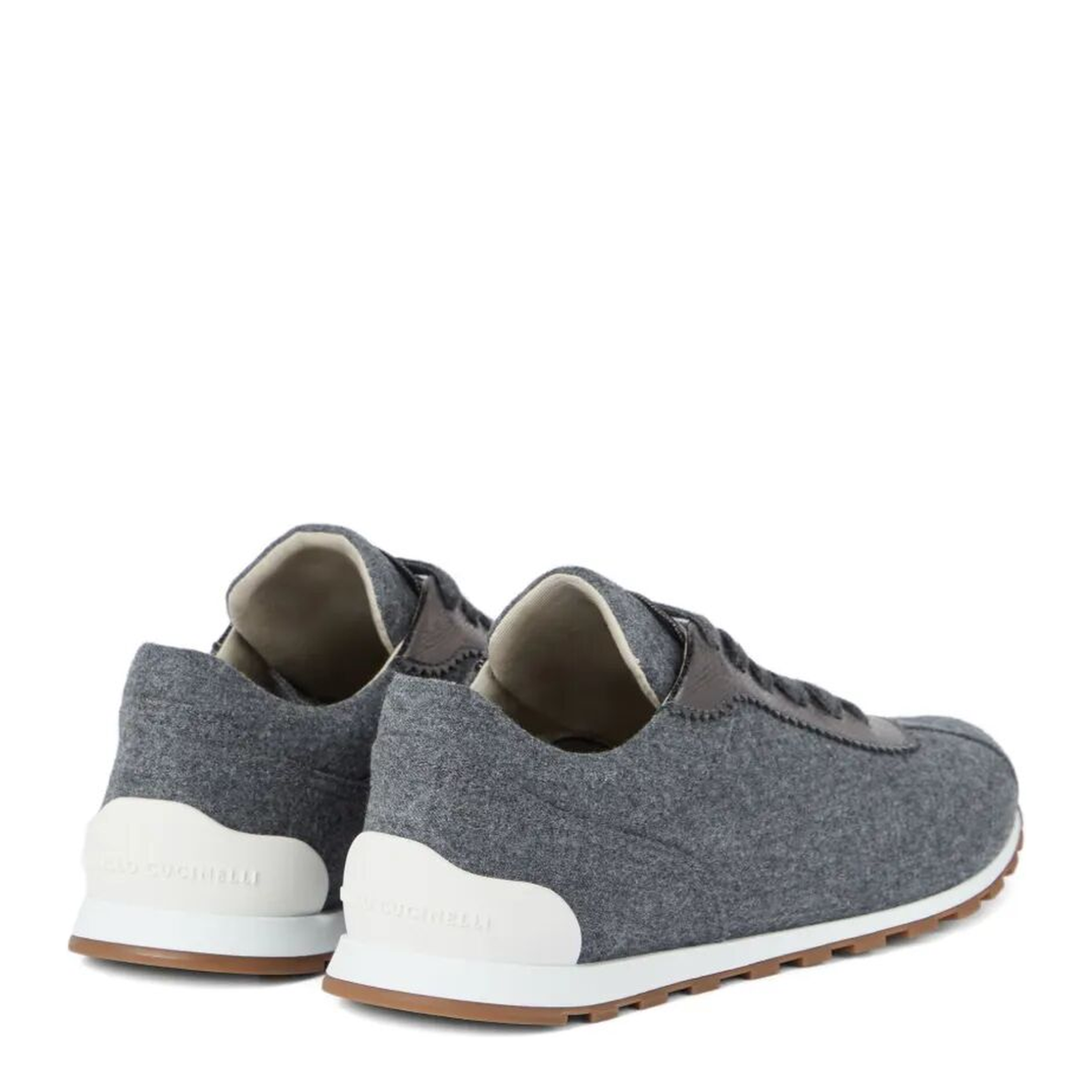 Virgin Wool Flannel and Lamé Calfskin Runners with Monili - Image 4