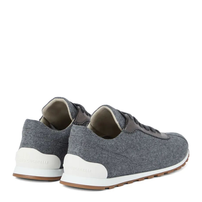 Virgin Wool Flannel and Lamé Calfskin Runners with Monili - Image 4