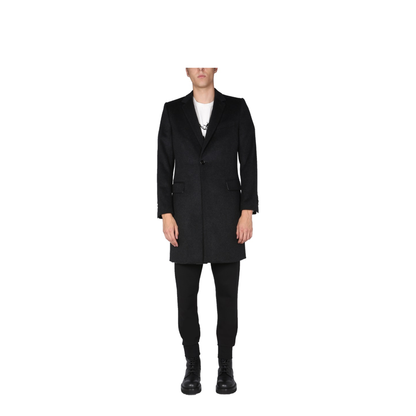 Single-Breasted Velours Coat - Image 1