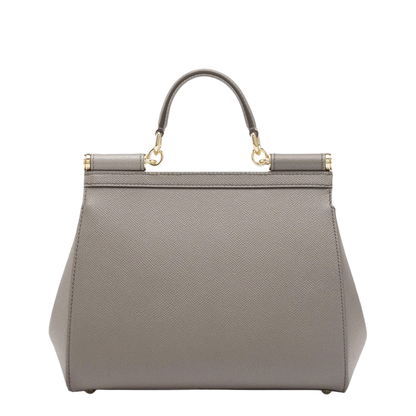 Sicily Large Dauphine Calfskin Handbag - Grey - Image 5