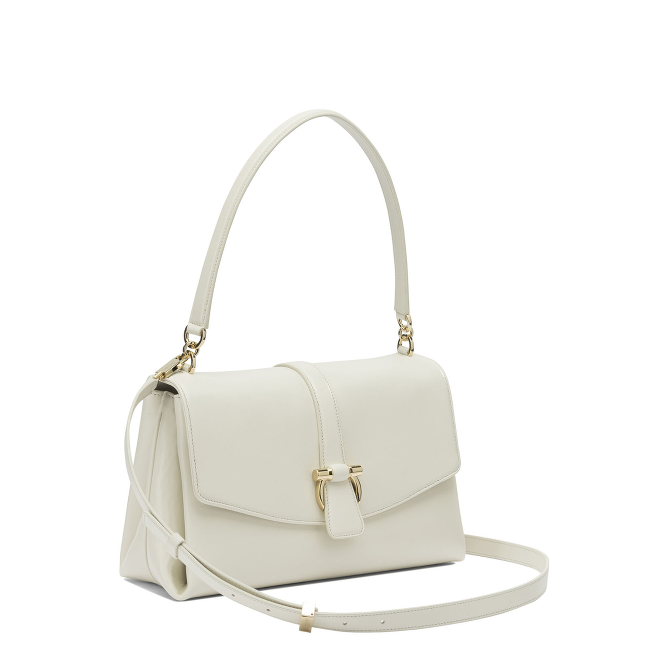 Leather Shoulder Bag White - Image 2