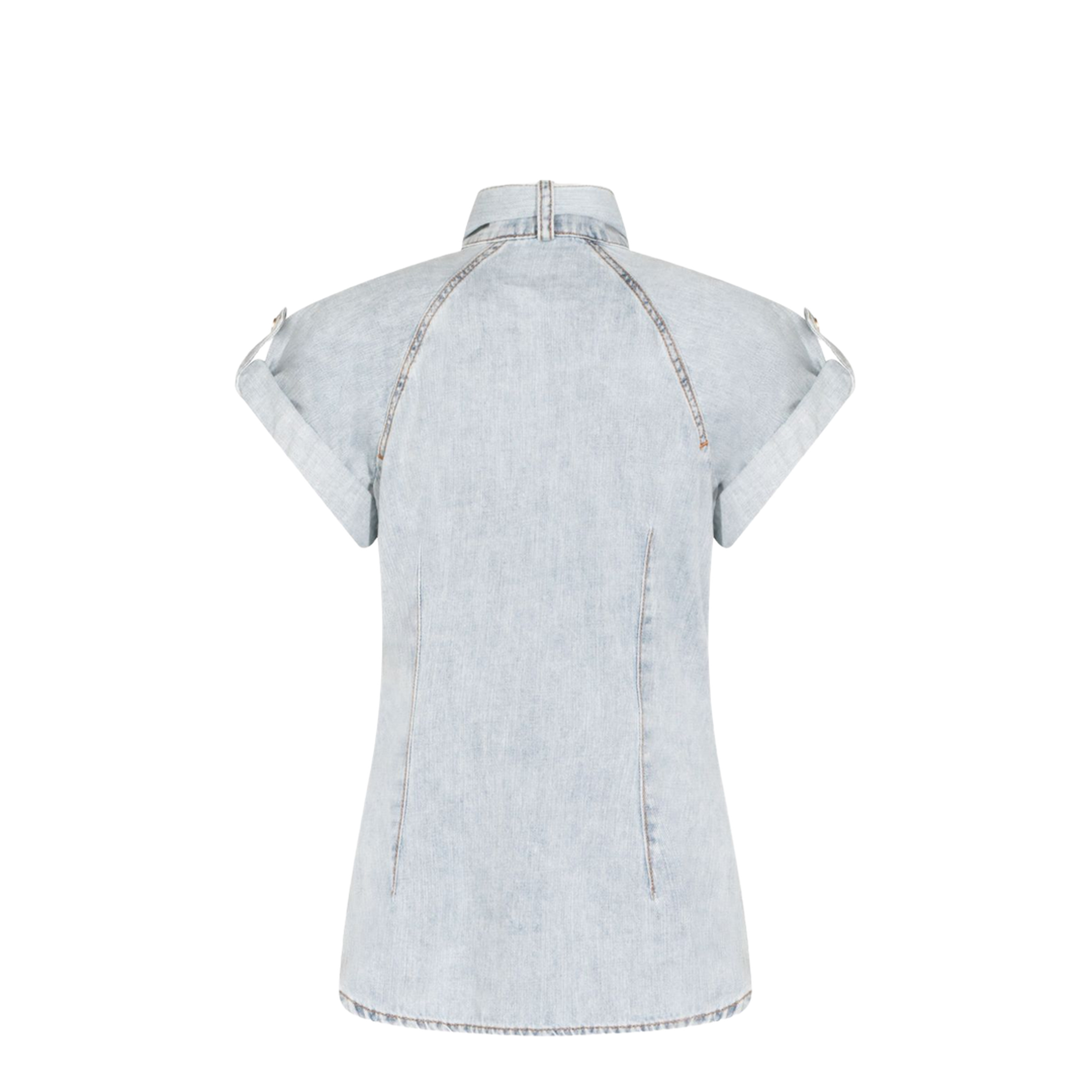 Bow-tie denim top - Image 2