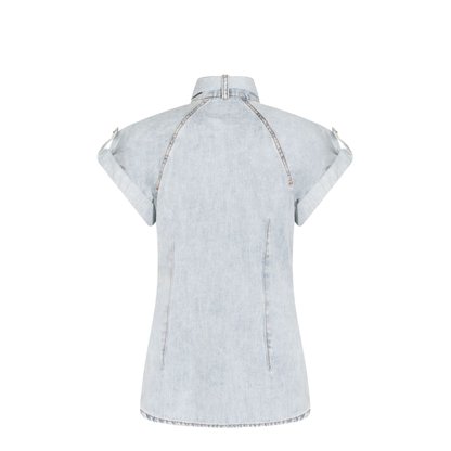 Bow-tie denim top - Image 2