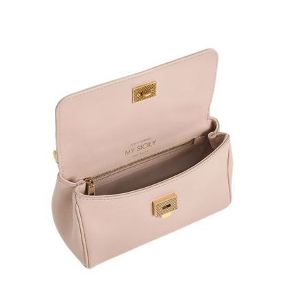 My Sicily Mini Calf Leather Top-Handle Bag - Beige - Image 4