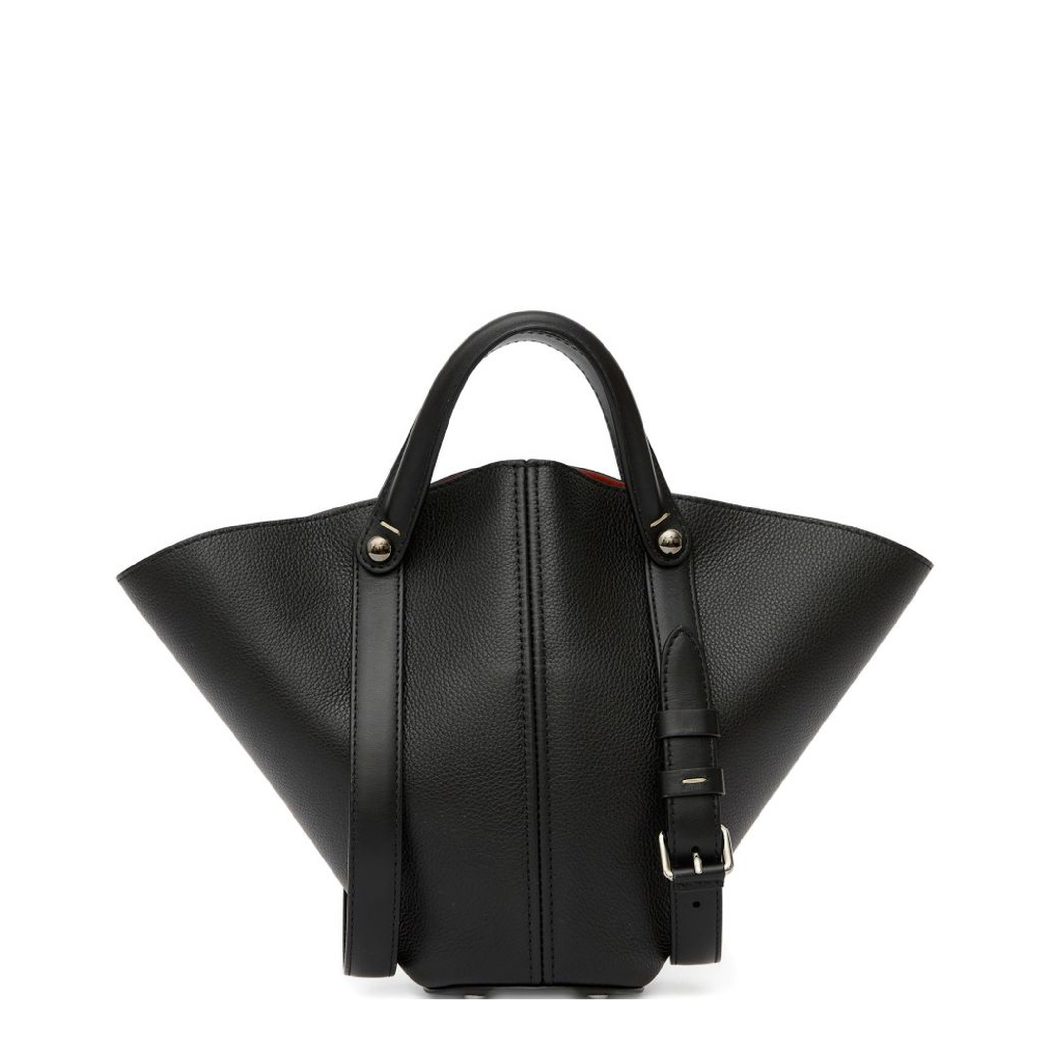 Dress-age Small Calf Leather Top-Handle Bag - Black - Image 1