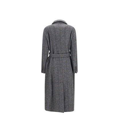Long Alpaca-Blend Coat with Belt - Image 2