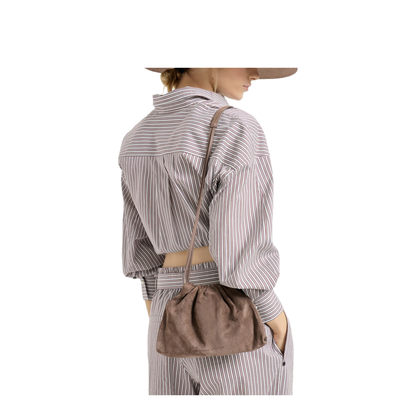 Duo Medium Suede Crossbody - Light Brown - Image 2