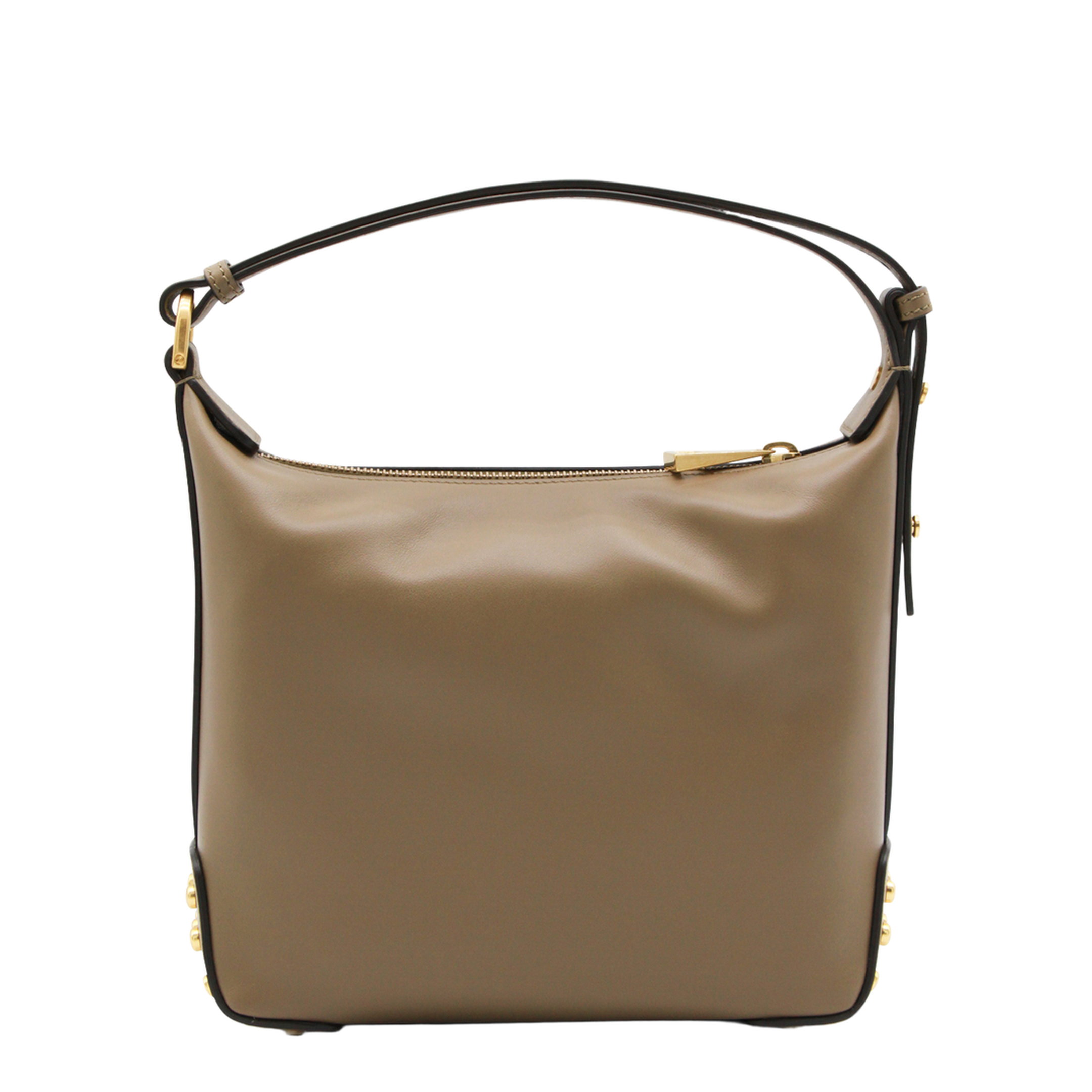 Metal Dots Mini Calfskin Shoulder Bag - Dove Grey - Image 5