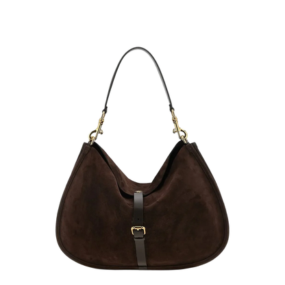 Maxi Pony Shoulder Bag Suede Brown - Image 1
