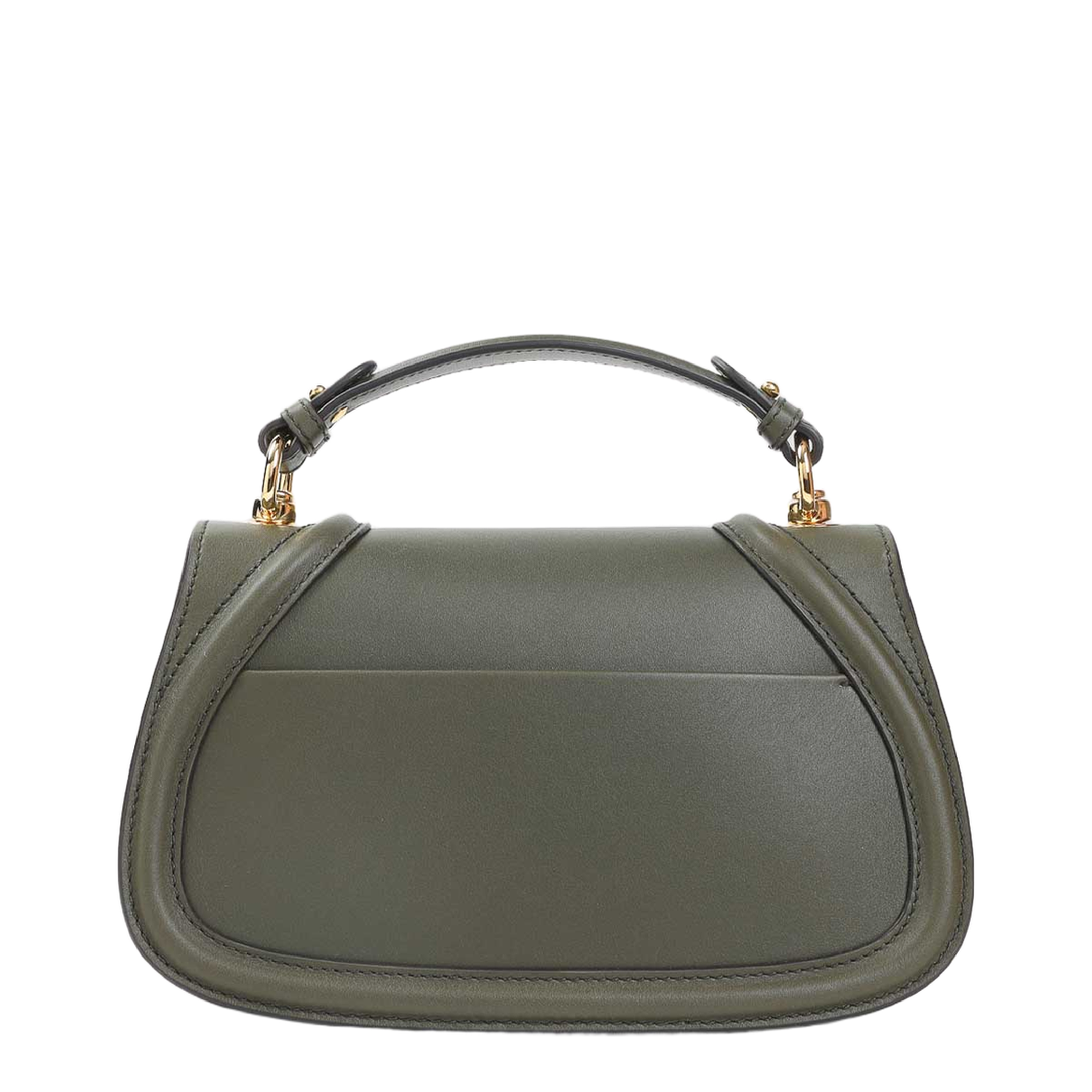 Blondie Medium Top Handle Bag in Forest Green Leather - Image 5