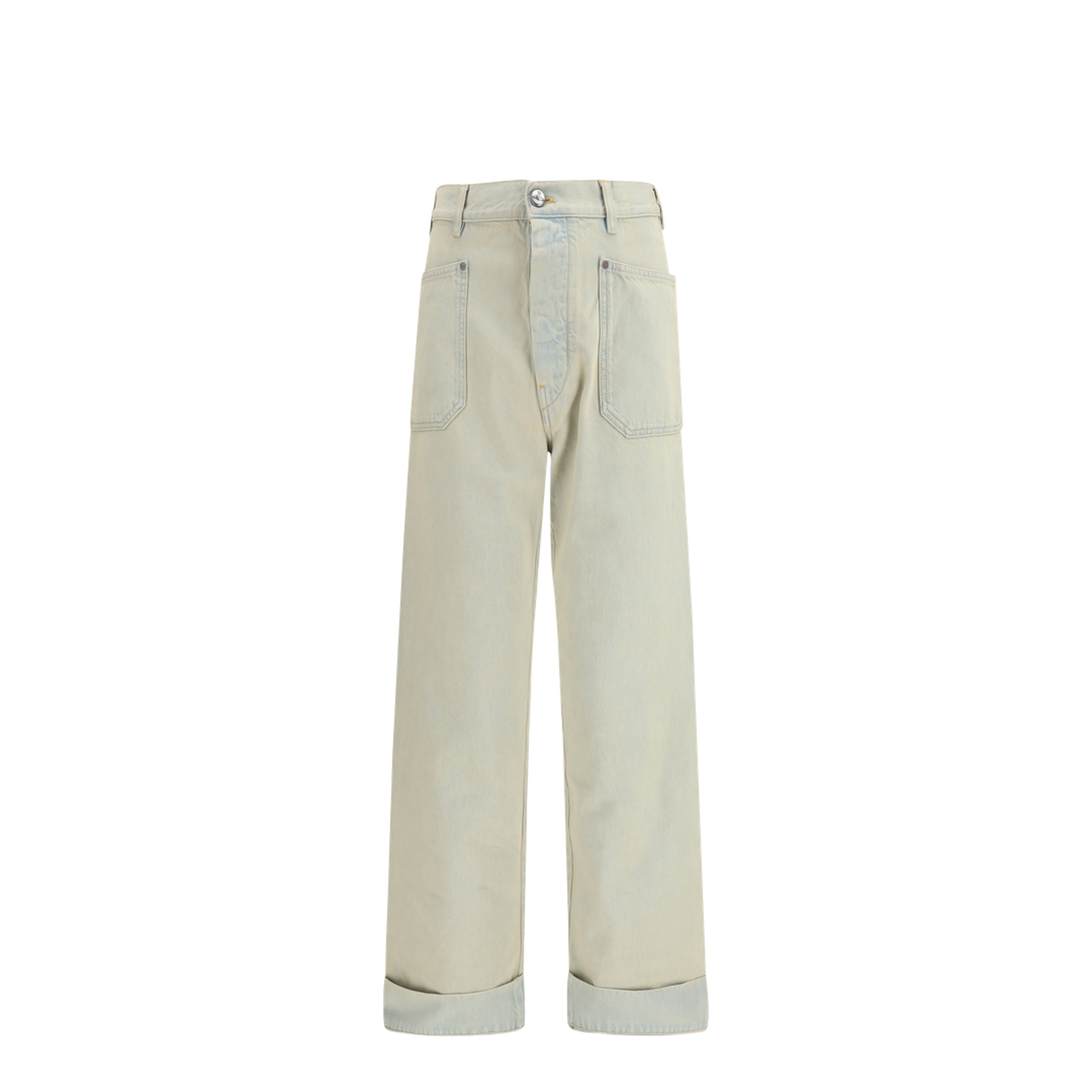 Jeans in cotton with patch pockets - Image 1