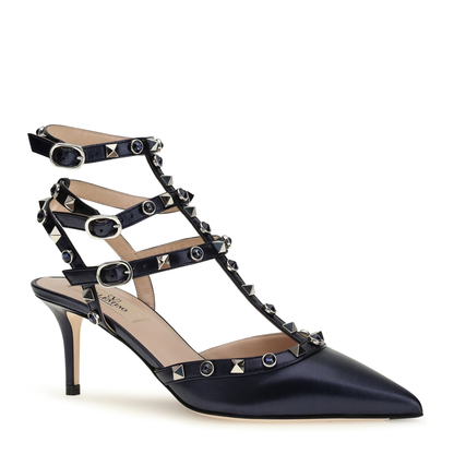 Rockstud Pumps in Laminated Leather - Image 2