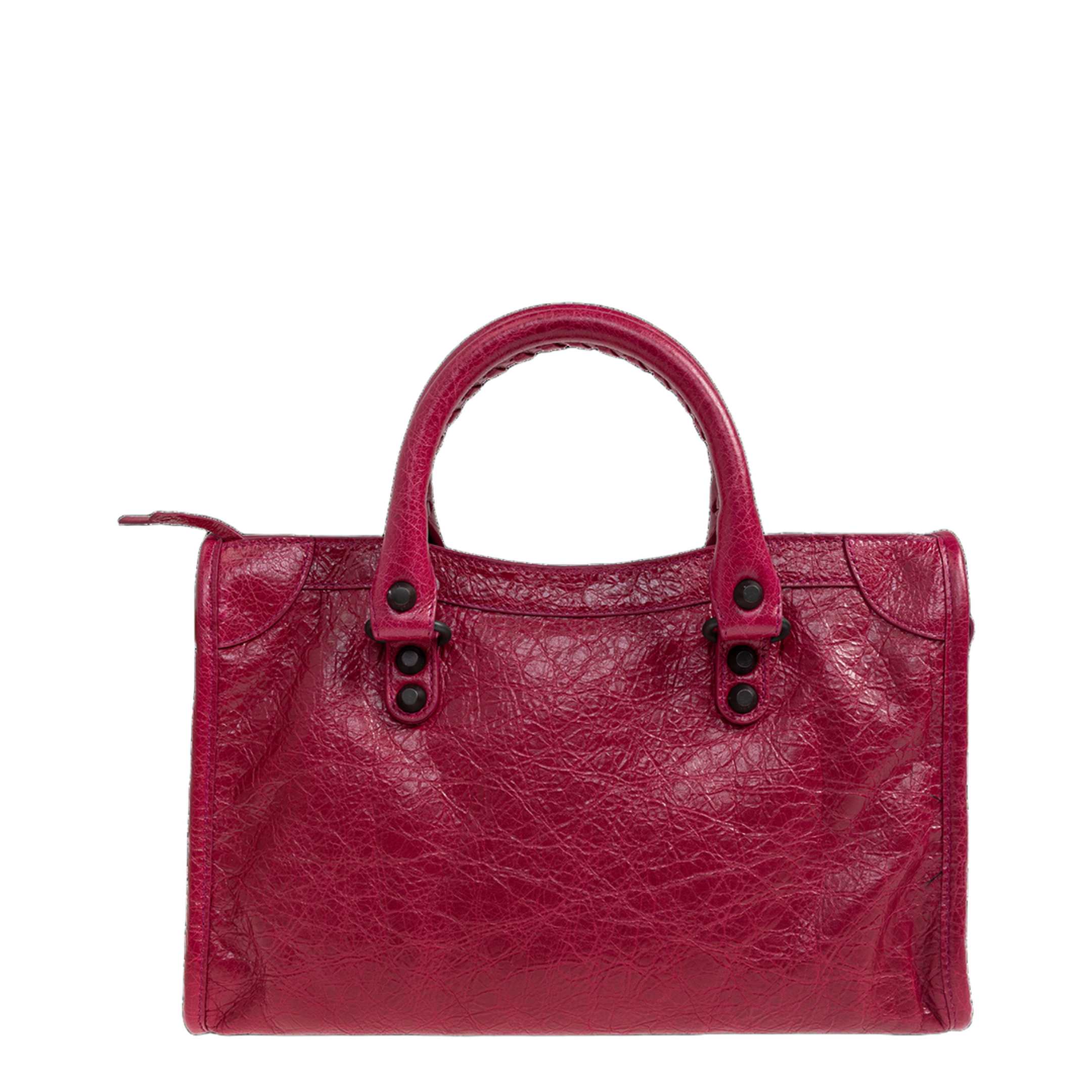 Le City Bag Small Arena Lambskin Handbag - Framboise - Image 3