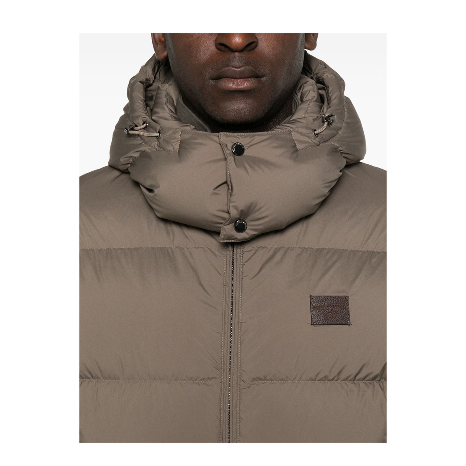 Water-repellent, quilted ripstop nylon hooded down jacket - Image 5