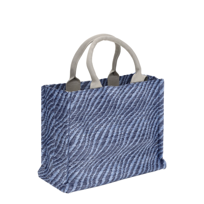 Basket Small Polyamide Tote Bag - Light Blue - Image 3